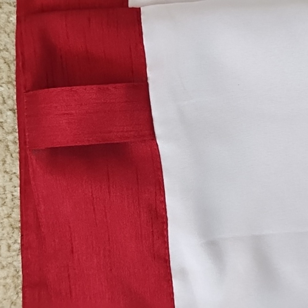 Final Price Panel Curtains 84 x 48 Inches Each Panel World Market Raspberry Red - Picture 5 of 8